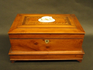 Jewellery Box made by Christian on the ship California c1870s-1880s for Captain G.F. Brightman's wife Lizzie